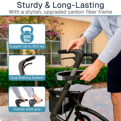 Vive CarbonGlide Rollator, image 3