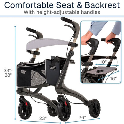 Vive CarbonGlide Rollator, image 4