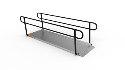 EZ-ACCESS GATEWAY 3G Solid Surface Portable Ramp, 10 ft / Two-Line / Non-Coated Deck with Black Rail