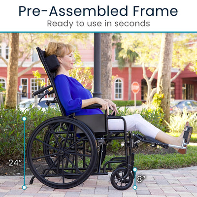 Reclining Wheelchair with Headrest