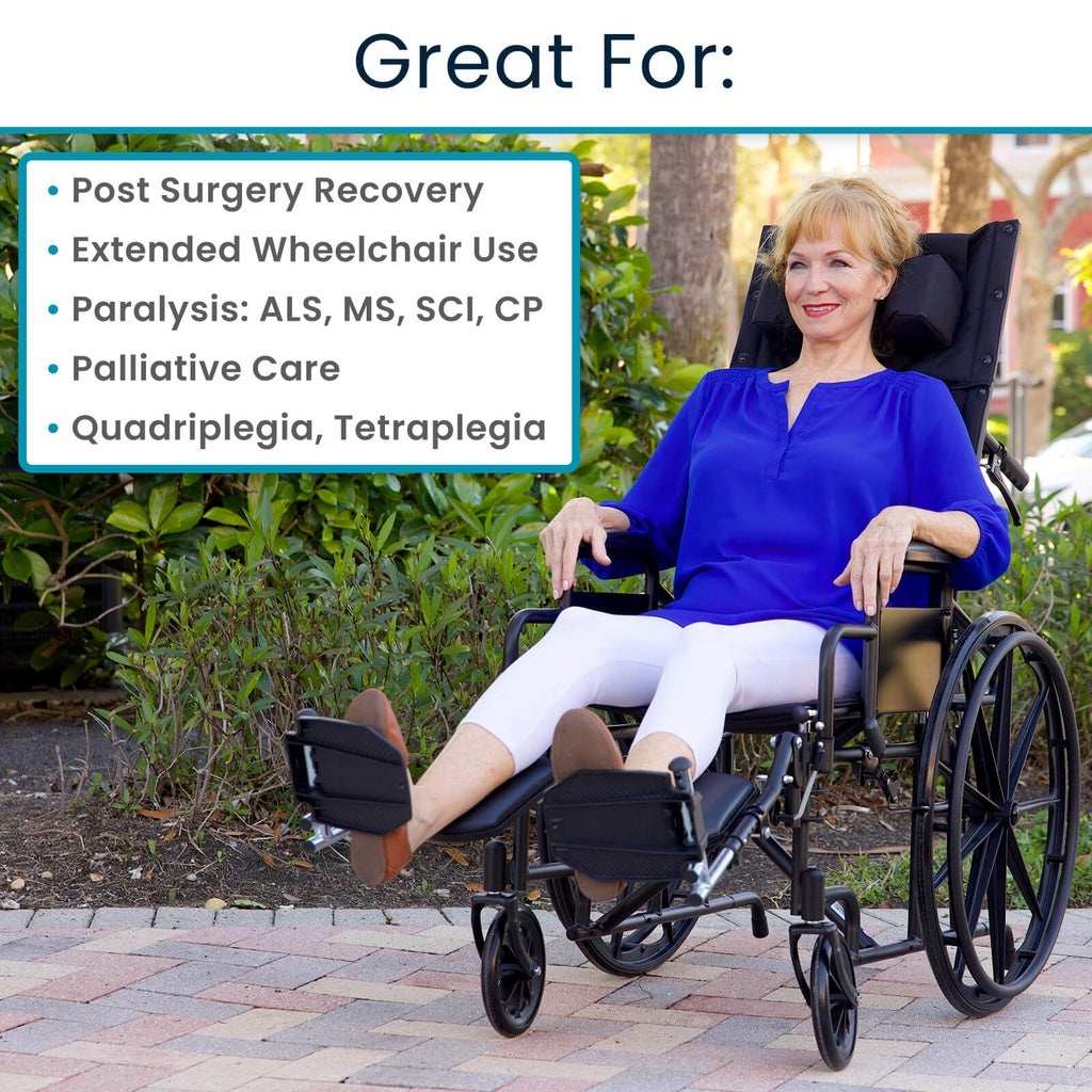 Reclining Wheelchair with Headrest