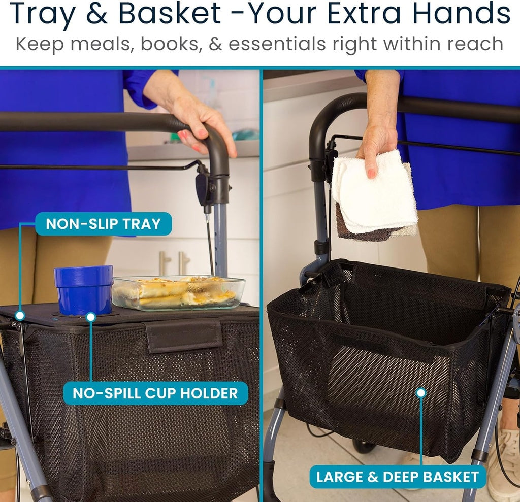 Vive Rollator With Cupholder Tray, image 2