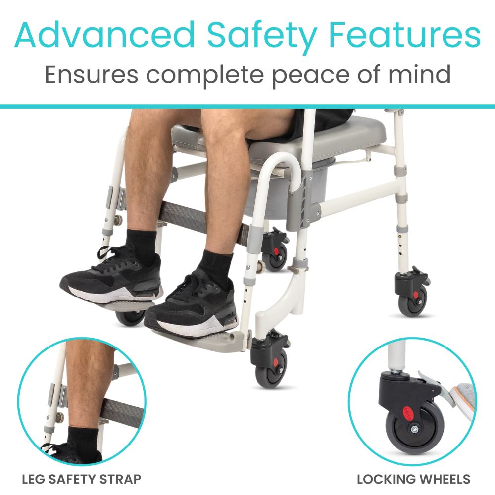 Vive Shower Commode Transport Chair, image 2