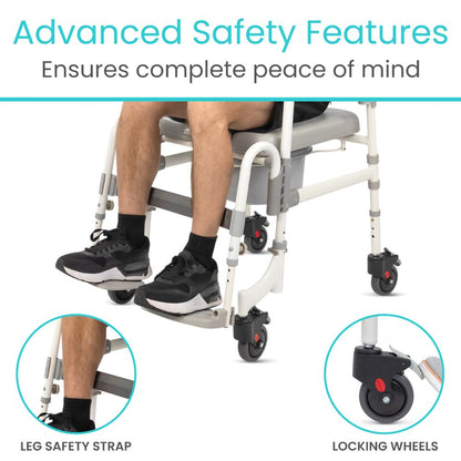 Vive Shower Commode Transport Chair, image 2