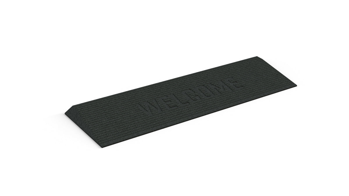 EZ-ACCESS TRANSITIONS Angled Entry Mat, 1.25 in / Black / Welcome