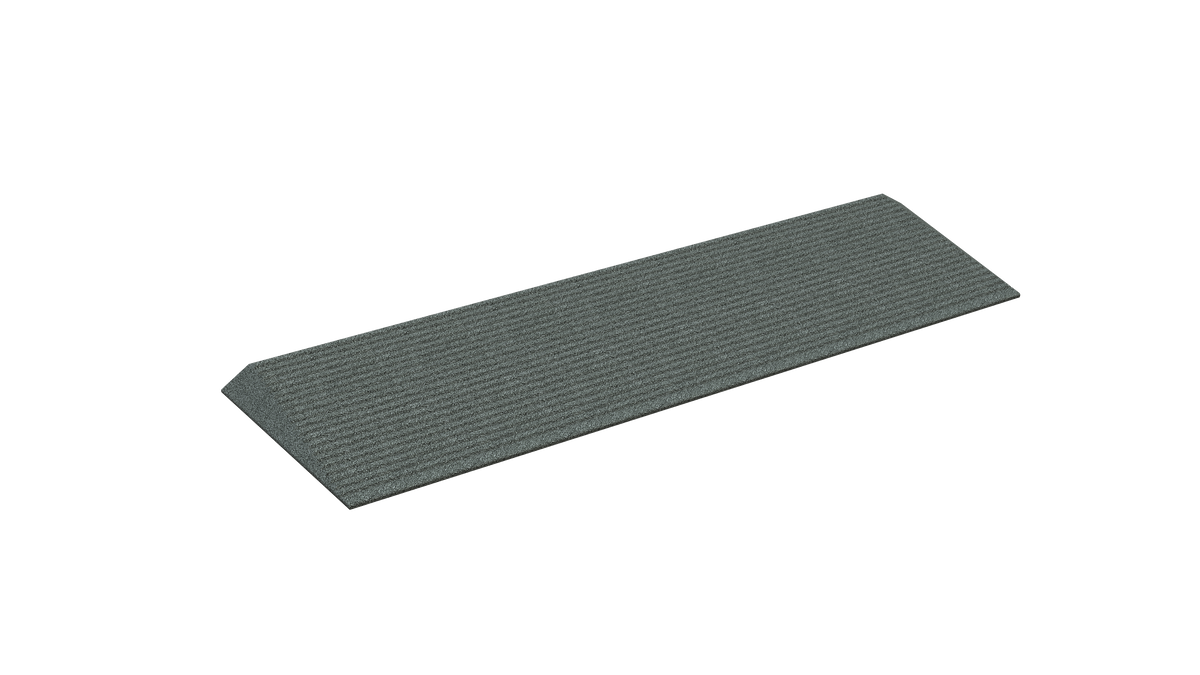 EZ-ACCESS TRANSITIONS Angled Entry Mat, 1.25 in / Grey / Blank