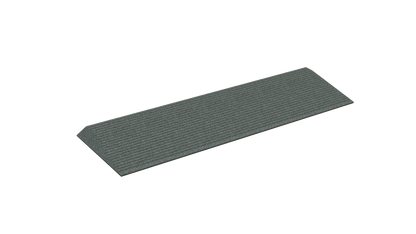 EZ-ACCESS TRANSITIONS Angled Entry Mat, 1.25 in / Grey / Blank