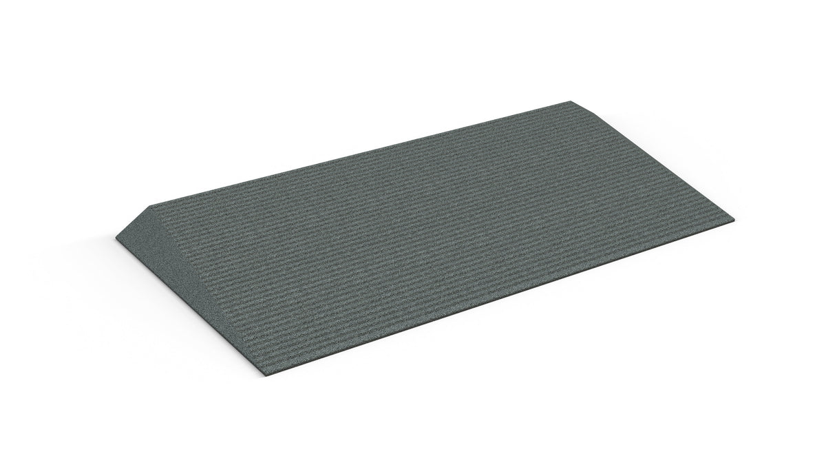 EZ-ACCESS TRANSITIONS Angled Entry Mat, 2 in / Grey / Blank