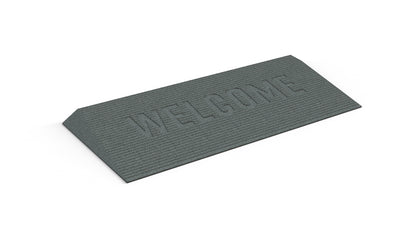 EZ-ACCESS TRANSITIONS Angled Entry Mat, 1.75 in / Grey / Welcome