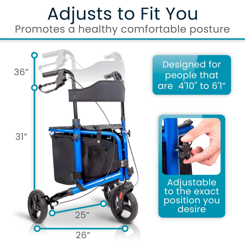 Tri-Rollator With Seat