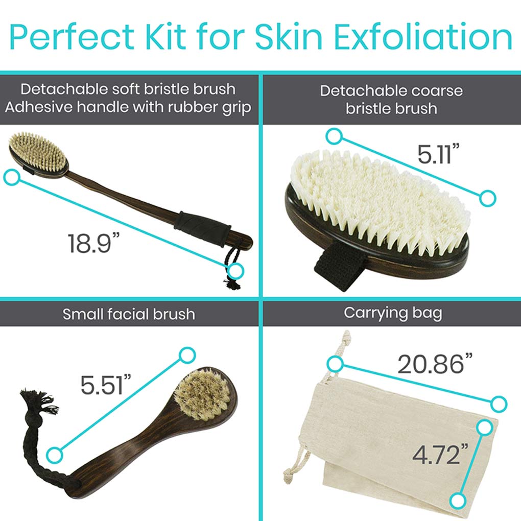 Body Brush Set, Dark