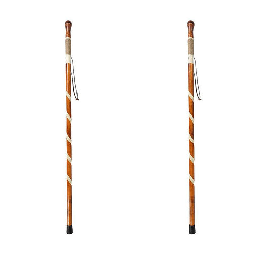 Carved Wooden Walking Stick, 2 Pack