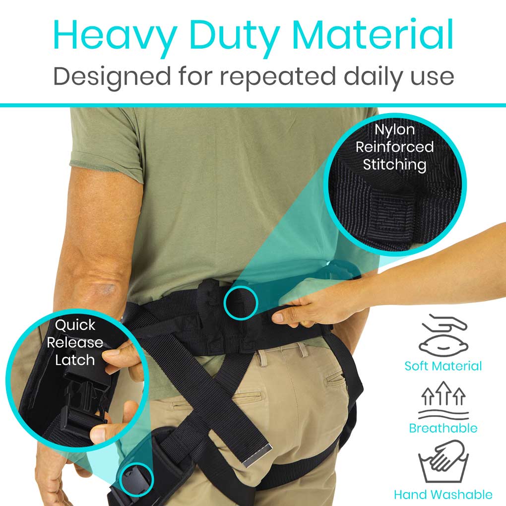 Heavy Duty Transfer Belt with Leg Straps