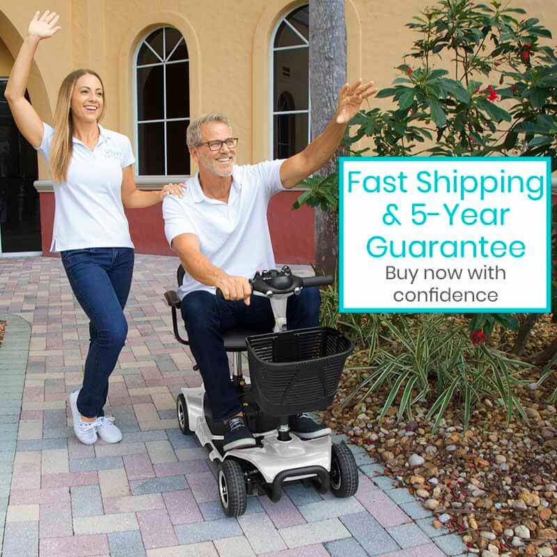 4 Wheel Mobility Scooter with Front Basket