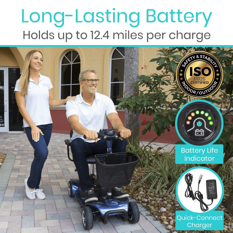 4 Wheel Mobility Scooter with Front Basket