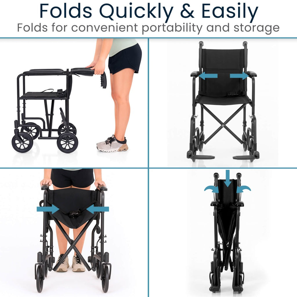 Core Transport Wheelchair, 17 Inch Seat